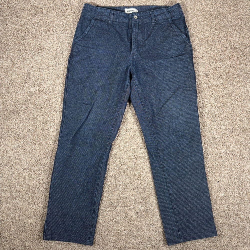 Taylor Stitch Morse Pants Sashiko Organic Cotton Pants Mens 32x34 (Fits 32/28)